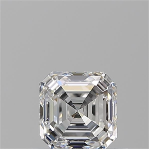 Picture of Natural Diamond 0.71 Carats, Asscher with  Cut, E Color, VS1 Clarity and Certified by GIA