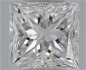 Natural Diamond 0.61 Carats, Princess with  Cut, F Color, SI1 Clarity and Certified by GIA