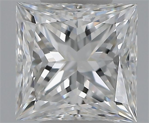 Picture of Natural Diamond 0.61 Carats, Princess with  Cut, F Color, SI1 Clarity and Certified by GIA