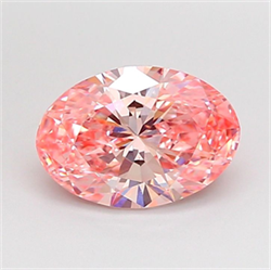 Picture of Lab Grown Diamond 2.01 Carats, Oval with  Cut, Fancy Vivid Pink Color, VVS2 Clarity and Certified by IGI