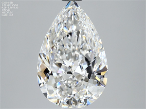 Foto Diamante Natural 1.20 quilates, De pera , Color E, claridad VVS1 y certificado GIA de