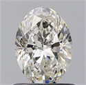 Natural Diamond 0.72 Carats, Oval with  Cut, I Color, VVS2 Clarity and Certified by GIA