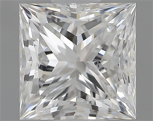 Picture of Natural Diamond 0.60 Carats, Princess with  Cut, F Color, VS2 Clarity and Certified by GIA