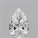 Natural Diamond 0.50 Carats, Pear with  Cut, E Color, VS2 Clarity and Certified by GIA
