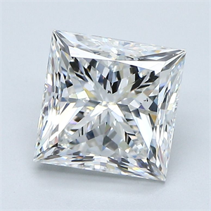 Foto Diamante Natural 2.51 quilates, Princesa , Color E, claridad SI1 y certificado GIA de