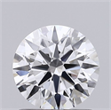 Lab Grown Diamond 1.04 Carats, Round with Ideal Cut, D Color, VVS2 Clarity and Certified by IGI