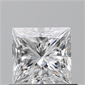 Natural Diamond 0.70 Carats, Princess with  Cut, D Color, VS2 Clarity and Certified by GIA