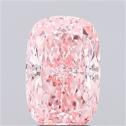 Picture of Lab Grown Diamond 3.05 Carats, CUSHION MODIFIED with  Cut, Fancy Vivid Pink Color, VVS2 Clarity and Certified by IGI