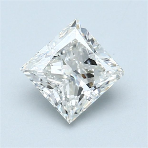 Picture of Natural Diamond 0.99 Carats, Princess with  Cut, G Color, SI1 Clarity and Certified by GIA