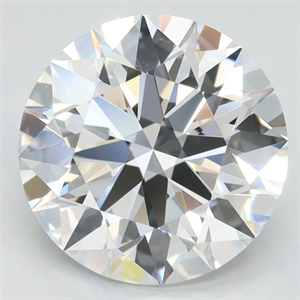 Picture of Lab Grown Diamond 3.27 Carats, Round with Ideal Cut, D Color, IF Clarity and Certified by IGI