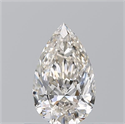 Natural Diamond 0.55 Carats, Pear with  Cut, I Color, VVS1 Clarity and Certified by GIA