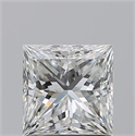 Natural Diamond 1.25 Carats, Princess with  Cut, H Color, VVS2 Clarity and Certified by GIA