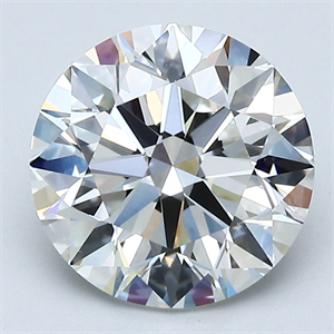 Foto Diamante Natural 2.50 quilates, Redondo , Color H, claridad VS2 y certificado GIA de