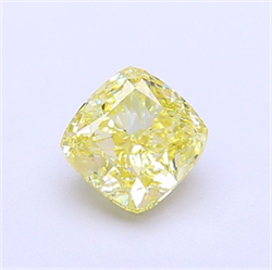 Picture of Lab Grown Diamond 1.22 Carats, CUSHION MODIFIED with  Cut, Fancy Yellow Color, VVS2 Clarity and Certified by IGI