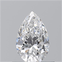 Natural Diamond 0.50 Carats, Pear with  Cut, D Color, VS2 Clarity and Certified by GIA