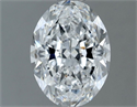 Natural Diamond 1.00 Carats, Oval with  Cut, D Color, SI1 Clarity and Certified by GIA