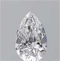 Natural Diamond 0.52 Carats, Pear with  Cut, D Color, VS2 Clarity and Certified by GIA