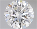 Del inventario de diamantes de laboratorio, 2.17 quilates, Redondo , Color E, claridad VVS2 y certificado IGI