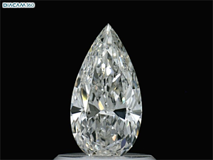 Foto Diamante Natural 0.65 quilates, De pera , Color E, claridad I1 y certificado GIA de