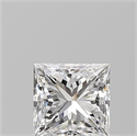 Natural Diamond 0.70 Carats, Princess with  Cut, F Color, VS2 Clarity and Certified by GIA