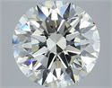 Natural Diamond 3.71 Carats, Round with Excellent Cut, J Color, SI1 Clarity and Certified by GIA