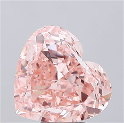 Picture of Lab Grown Diamond 7.00 Carats, Heart with  Cut, Fancy Intense Pink Color, VS1 Clarity and Certified by IGI
