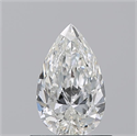 Natural Diamond 0.75 Carats, Pear with  Cut, H Color, VVS2 Clarity and Certified by GIA