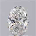 Natural Diamond 1.50 Carats, Oval with  Cut, F Color, SI2 Clarity and Certified by GIA