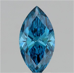 Picture of Lab Grown Diamond 3.01 Carats, Marquise with  Cut, Fancy Vivid Blue Color, VS1 Clarity and Certified by IGI