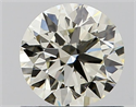 Natural Diamond 0.76 Carats, Round with Excellent Cut, J Color, SI1 Clarity and Certified by IGI