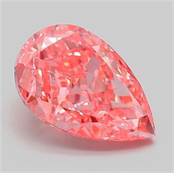 Picture of Lab Grown Diamond 2.06 Carats, Pear with  Cut, Fancy Vivid Pink Color, VVS2 Clarity and Certified by IGI