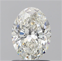 Natural Diamond 0.91 Carats, Oval with  Cut, H Color, VS2 Clarity and Certified by GIA