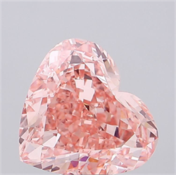 Picture of Lab Grown Diamond 15.02 Carats, Heart with  Cut, Fancy Vivid Pink Color, VS1 Clarity and Certified by IGI