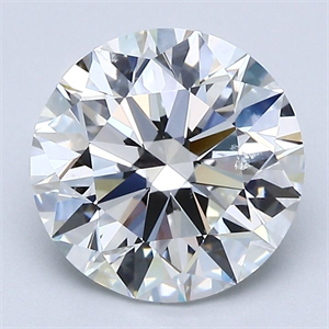 Picture of Natural Diamond 2.70 Carats, Round with Excellent Cut, F Color, SI1 Clarity and Certified by GIA