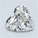 Natural Diamond 1.50 Carats, Heart with  Cut, F Color, SI1 Clarity and Certified by GIA
