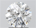 Lab Grown Diamond 1.72 Carats, Round with Excellent Cut, G Color, VS2 Clarity and Certified by IGI
