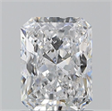 Natural Diamond 1.21 Carats, Radiant with  Cut, D Color, SI2 Clarity and Certified by GIA