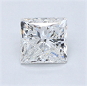 Natural Diamond 1.00 Carats, Princess with  Cut, F Color, SI2 Clarity and Certified by GIA