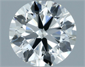 Natural Diamond 0.95 Carats, Round with Excellent Cut, H Color, VVS1 Clarity and Certified by IGI