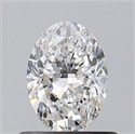 Natural Diamond 0.56 Carats, Oval with  Cut, D Color, VS2 Clarity and Certified by GIA