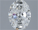 Natural Diamond 0.50 Carats, Oval with  Cut, F Color, VS2 Clarity and Certified by GIA