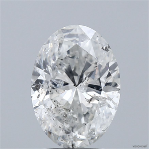 Picture of Natural Diamond 3.01 Carats, Oval with  Cut, G Color, I1 Clarity and Certified by IGI