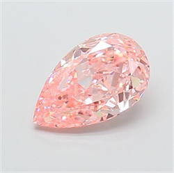 Picture of Lab Grown Diamond 2.05 Carats, Pear with  Cut, Fancy Vivid Pink Color, VVS2 Clarity and Certified by IGI