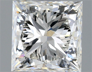 Picture of Natural Diamond 0.48 Carats, Princess with  Cut, H Color, VVS1 Clarity and Certified by GIA