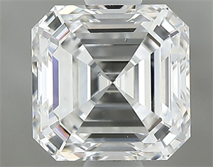 Foto Diamante Natural 1.07 quilates, Asscher , Color F, claridad SI1 y certificado GIA de