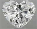 Natural Diamond 0.40 Carats, Heart with  Cut, F Color, SI2 Clarity and Certified by GIA