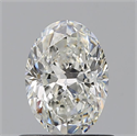 Natural Diamond 0.65 Carats, Oval with  Cut, H Color, VVS2 Clarity and Certified by GIA