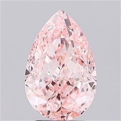 Picture of Lab Grown Diamond 4.02 Carats, Pear with  Cut, Fancy Vivid Pink Color, VVS2 Clarity and Certified by IGI