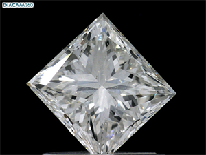 Picture of Natural Diamond 1.01 Carats, Princess with  Cut, G Color, VS2 Clarity and Certified by GIA