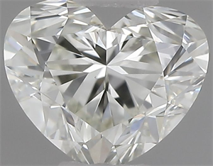 Picture of Natural Diamond 0.52 Carats, Heart with  Cut, J Color, VVS2 Clarity and Certified by IGI